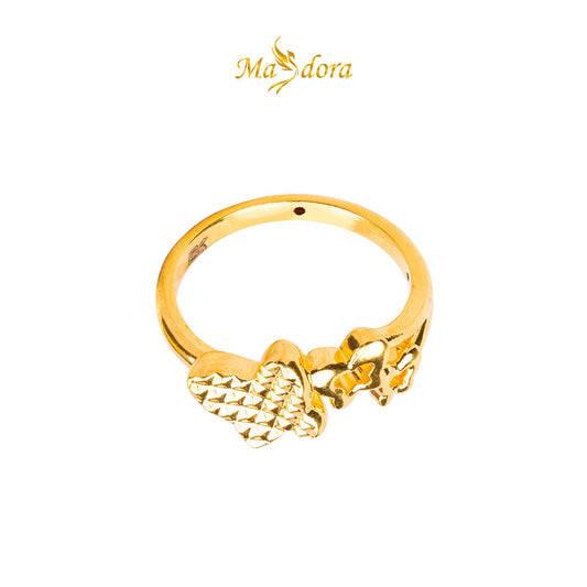 MASDORA 916 Gold Ring Rings Cincin Emas ~ HG Triple Genuine Butterfly (EMAS 916/22K)
