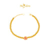 MASDORA 916 Gold Bracelet Rantai Tangan Emas ~ HG Glorious Rose Boba (Pink) (EMAS 916/22K)