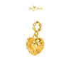 MASDORA 916 Gold Pendant Loket Emas ~ HG Daisy Hibiscus Heart (EMAS 916/22K)