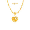 MASDORA 916 Gold Pendant Loket Emas ~ HG Daisy Hibiscus Heart (EMAS 916/22K)