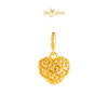 MASDORA 916 Gold Pendant Loket Emas ~ HG Daisy Hibiscus Heart (EMAS 916/22K)