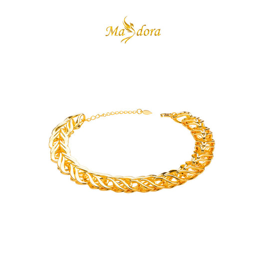 MASDORA 916 Gold Bracelet Rantai Tangan Emas ~ HG Flipped Knot (EMAS 916/22K)