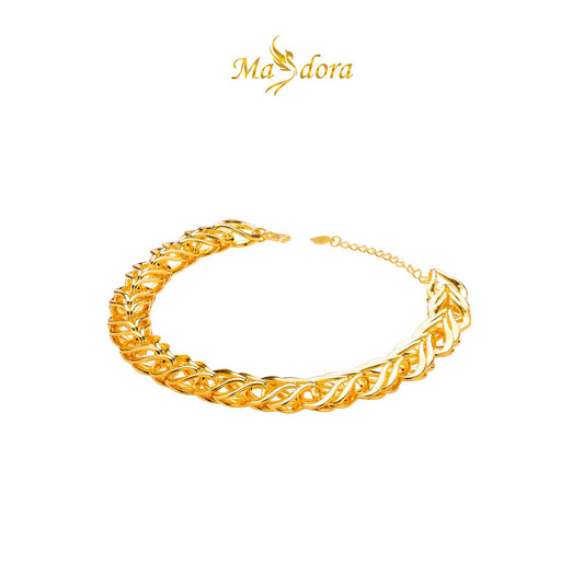 MASDORA 916 Gold Bracelet Rantai Tangan Emas ~ HG Flipped Knot (EMAS 916/22K)