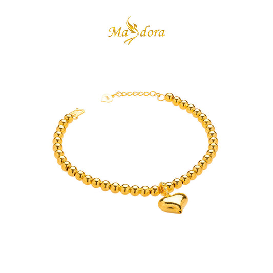 MASDORA 916 Gold Bracelet Rantai Tangan Emas ~ HG Fluffy Love Boba (EMAS 916/22K)