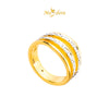MASDORA 916 Gold Ring Rings Cincin Emas ~ HG Duotone Minimalist Cascade (EMAS 916/22K)