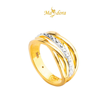 MASDORA 916 Gold Ring Rings Cincin Emas ~ HG Duotone Central Infinity (EMAS 916/22K)