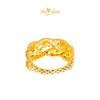 MASDORA 916 Gold Ring Rings Cincin Emas ~ HG Duotone Braided Half Paved (EMAS 916/22K)