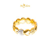 MASDORA 916 Gold Ring Rings Cincin Emas ~ HG Duotone Diamond Heart Band (EMAS 916/22K)