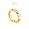 MASDORA 916 Gold Ring Rings Cincin Emas ~ HG Duotone Diamond Heart Band (EMAS 916/22K)