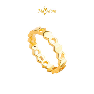 MASDORA 916 Gold Ring Rings Cincin Emas ~ HG Honeycomb Band (EMAS 916/22K)