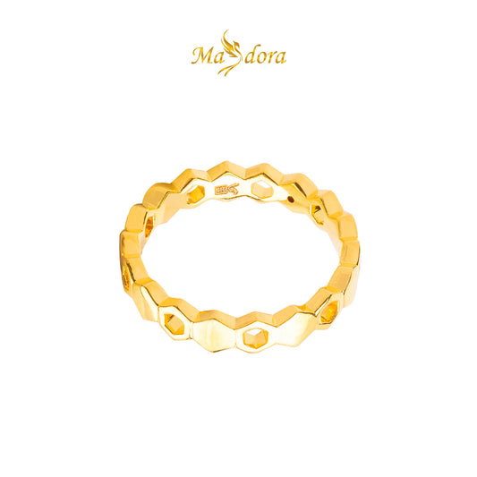 MASDORA 916 Gold Ring Rings Cincin Emas ~ HG Honeycomb Band (EMAS 916/22K)