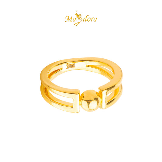 MASDORA 916 Gold Ring Rings Cincin Emas ~ HG Lined Sphere (EMAS 916/22K)