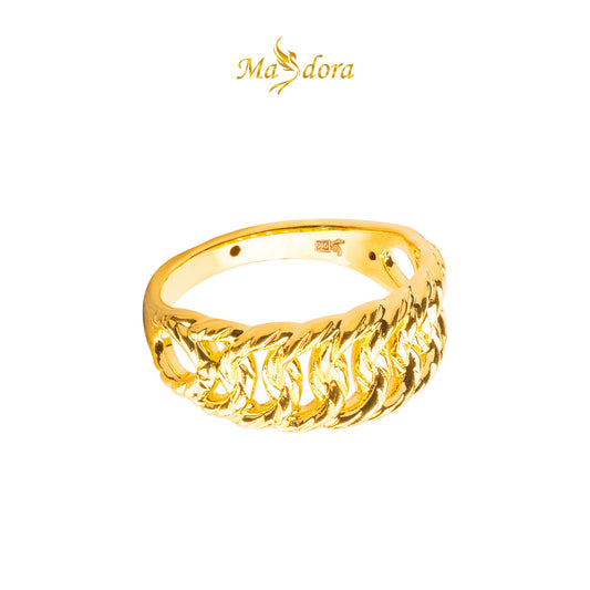 MASDORA 916 Gold Ring Rings Cincin Emas ~ HG Golden Mini Crescent (EMAS 916/22K)