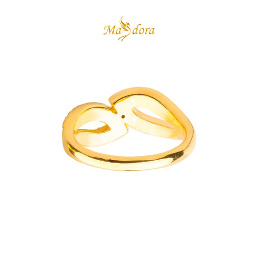 MASDORA 916 Gold Ring Rings Cincin Emas ~ HG Golden Split Droplets (EMAS 916/22K)