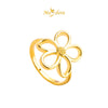 MASDORA 916 Gold Ring Rings Cincin Emas ~ HG Golden Curved Daisy (EMAS 916/22K)