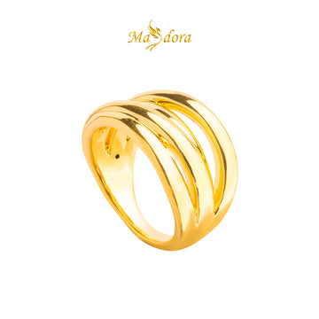 MASDORA 916 Gold Ring Rings Cincin Emas ~ HG Wide Snowdrop Petal (EMAS 916/22K)