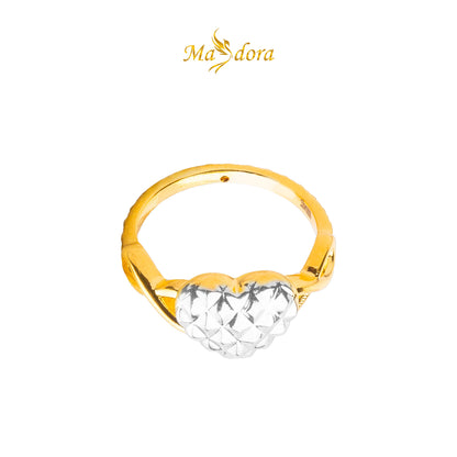 MASDORA 916 Gold Ring Rings Cincin Emas ~ HG Twisted Diamond Heart (EMAS 916/22K)