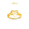 MASDORA 916 Gold Ring Rings Cincin Emas ~ HG Twisted Diamond Heart (EMAS 916/22K)