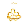 MASDORA 916 Gold Ring Rings Cincin Emas ~ HG Golden Curved Daisy (EMAS 916/22K)