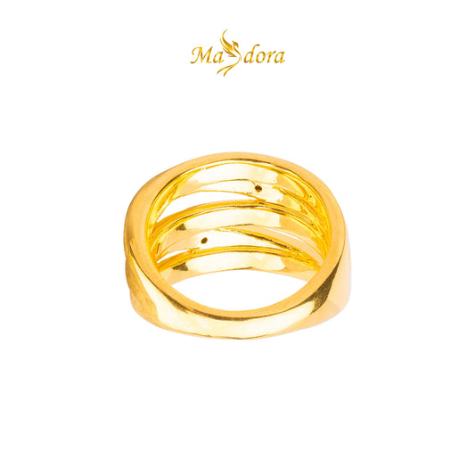 MASDORA 916 Gold Ring Rings Cincin Emas ~ HG Wide Snowdrop Petal (EMAS 916/22K)