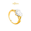 MASDORA 916 Gold Ring Rings Cincin Emas ~ HG Twisted Diamond Heart (EMAS 916/22K)