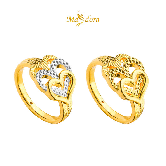 MASDORA 916 Gold Ring Rings Cincin Emas ~ HG Stacked Sincero (EMAS 916/22K)
