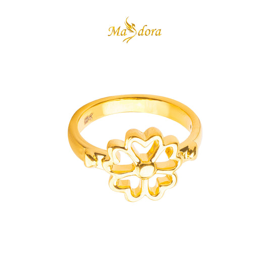 MASDORA 916 Gold Ring Rings Cincin Emas ~ HG New Lucky Flower (EMAS 916/22K)