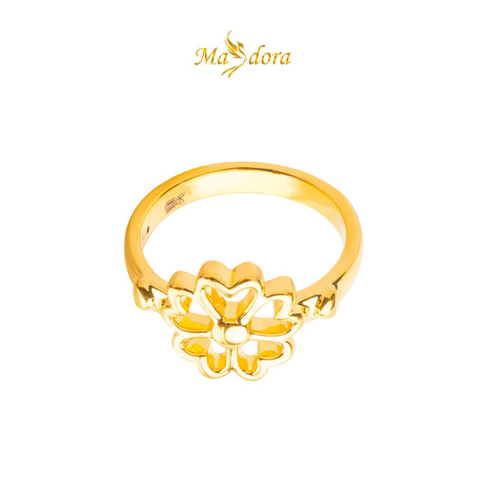 MASDORA 916 Gold Ring Rings Cincin Emas ~ HG New Lucky Flower (EMAS 916/22K)
