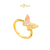 MASDORA 916 Gold Ring Rings Cincin Emas ~ HG Flora Butterfly (Colourful) (EMAS 916/22K)