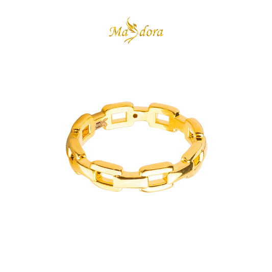 MASDORA 916 Gold Ring Rings Cincin Emas ~ HG Golden Square Clip (EMAS 916/22K)