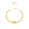 MASDORA 916 Gold Bracelet Rantai Tangan Emas ~ HG Butterfly Flora (Colourful) (EMAS 916/22K)