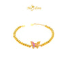 MASDORA 916 Gold Bracelet Rantai Tangan Emas ~ HG Butterfly Flora (Colourful) (EMAS 916/22K)
