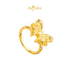 MASDORA 916 Gold Ring Rings Cincin Emas ~ HG Golden Geometry Ribbon (EMAS 916/22K)