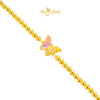 MASDORA 916 Gold Bracelet Rantai Tangan Emas ~ HG Butterfly Flora (Colourful) (EMAS 916/22K)