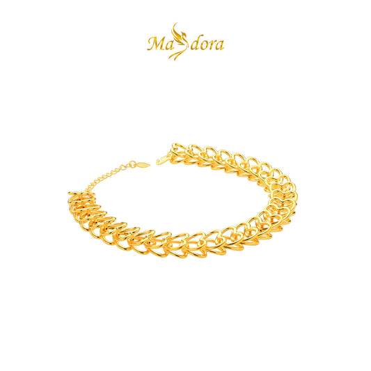 MASDORA 916 Gold Bracelet Rantai Tangan Emas ~ HG Stacked Sincero Links (EMAS 916/22K)