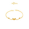 MASDORA 916 Gold Bracelet Rantai Tangan Emas ~ Solid Heart Boba (EMAS 916/22K)