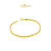 MASDORA 916 Gold Bracelet Rantai Tangan Emas ~ High Polished Lined Links (EMAS 916/22K)