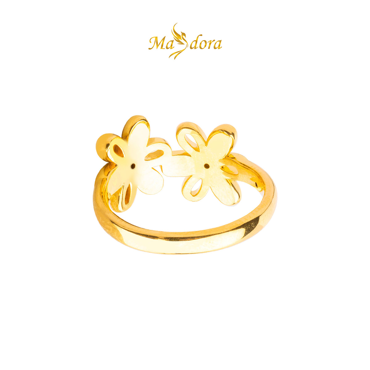 MASDORA 916 Gold Ring Rings Cincin Emas ~ HG New Double Blossom (EMAS 916/22K)