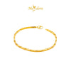 MASDORA 916 Gold Bracelet Rantai Tangan Emas ~ High Polished Lined Links (EMAS 916/22K)