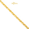 MASDORA 916 Gold Bracelet Rantai Tangan Emas ~ High Polished Lined Links (EMAS 916/22K)