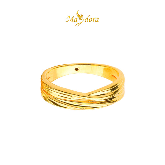 MASDORA 916 Gold Ring Rings Cincin Emas ~ HG Two Layer Mobius (EMAS 916/22K)