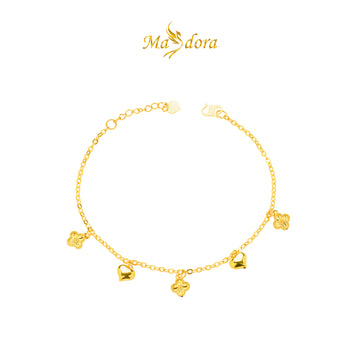 MASDORA 916 Gold Bracelet Rantai Tangan Emas ~ HG Clover Fluffy Chain (EMAS 916/22K)