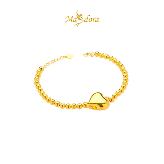 MASDORA 916 Gold Bracelet Rantai Tangan Emas ~ Hg Shiny Fluffy Boba (EMAS 916/22K)