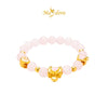 MASDORA 999 Gold Bracelet Rantai Tangan Emas ~ Stretchable Crystal Beads Charm (EMAS 999/24K)