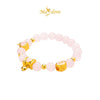MASDORA 999 Gold Bracelet Rantai Tangan Emas ~ Stretchable Crystal Beads Charm (EMAS 999/24K)