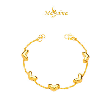 MASDORA 916 Gold Bracelet Rantai Tangan Emas ~ Solid Even Love Chain (EMAS 916/22K)