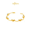 MASDORA 916 Gold Bracelet Rantai Tangan Emas ~ Solid Even Love Chain (EMAS 916/22K)