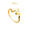 MASDORA 916 Gold Ring Rings Cincin Emas ~ Golden Zigzag Sway (EMAS 916/22K)