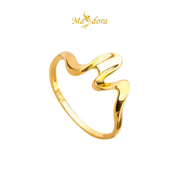 MASDORA 916 Gold Ring Rings Cincin Emas ~ Golden Zigzag Sway (EMAS 916/22K)
