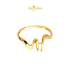 MASDORA 916 Gold Ring Rings Cincin Emas ~ Golden Zigzag Sway (EMAS 916/22K)